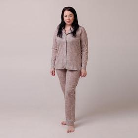 

Комплект женский (рубашка, брюки) «Виктория» цвет бежевый, размер 48