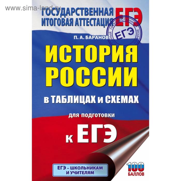 ЕГЭ История России в таблицах и схемах для подготовки к ЕГЭ 10-11 классы П А Баранов 98₽