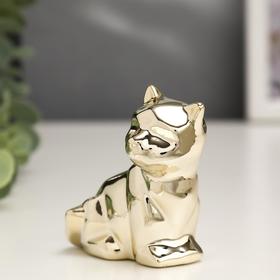 

Сувенир керамика "Кошечка" золото 6,5х5,7х3,8 см