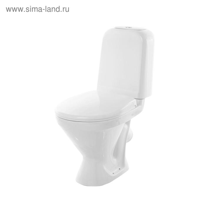 фото Унитаз-компакт «самарский-стандарт», косой выпуск, 1-режим сиденье термопласт, белый sanita