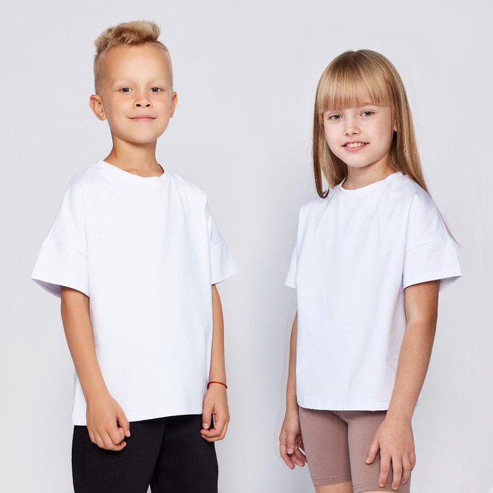 

Футболка детская MINAKU:Basic line kids цвет белый, рост 116
