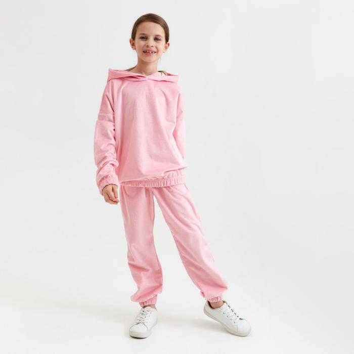 Костюм для девочки (худи, брюки) MINAKU: Casual Collection KIDS цвет розовый, рост 122