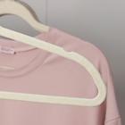 Вешалка-плечики для одежды, размер 44-46, флокированное покрытие, цена за шт, цвет белый - Фото 3