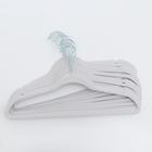 Вешалка-плечики для одежды, размер 46-48, флокированное покрытие, цена за шт, цвет белый - Фото 6