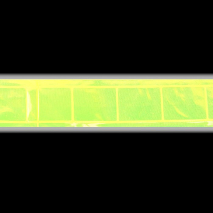 Светоотражающая повязка на липучке, 46 × 2,5 см, цвет жёлтый