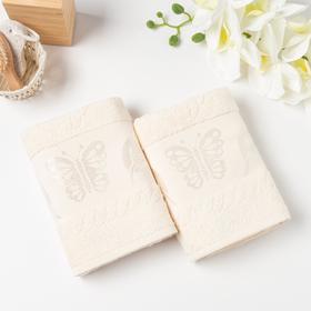 

КМП в коробке Fiesta cotton Бабочка 50х90см-2 шт, шампань, хлопок 100%, 420г/м2