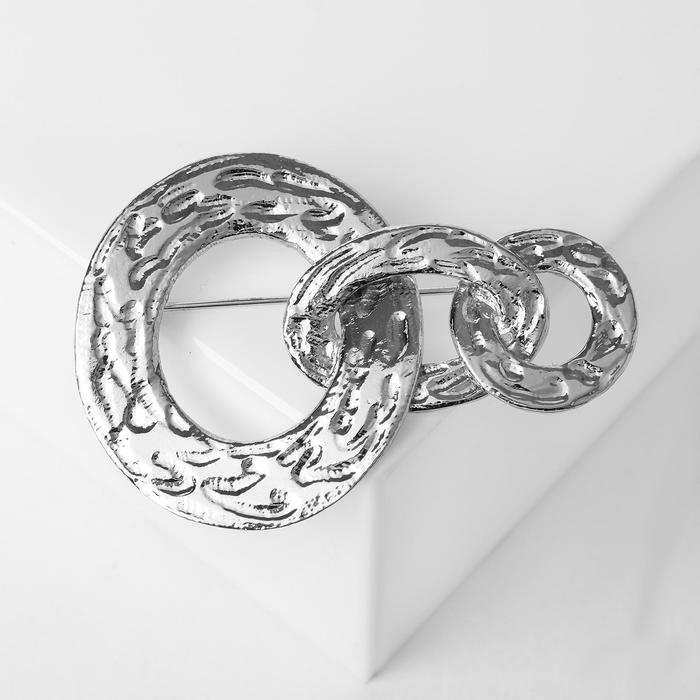 

Брошь крупная "Цепь", цвет серебро