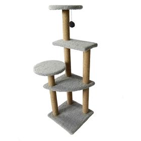 

Игровой комплекс с 4 полками, 39 х 39 х 118 см, джут, тёмно-серый