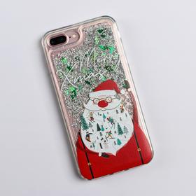 Чехол - шейкер для телефона iPhone 7,8 plus «Дед Мороз», 7,7 х 15,8 см