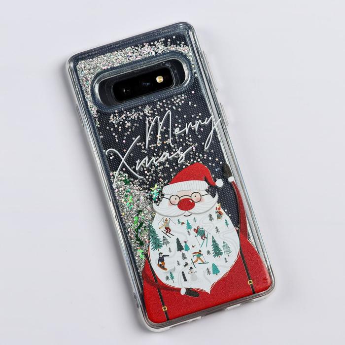 Чехол для телефона новогодний «Дед Мороз», на Samsung S10 силиконовый чехол на vivo s10 pro акула для виво с10 про