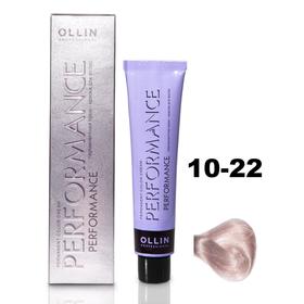 Крем-краска для волос Ollin Professional Performance, тон 10/22 светлый блондин фиолетовый, 60 мл