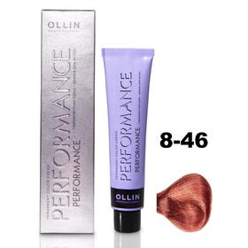 Крем-краска для окрашивания волос Ollin Professional Performance, тон 8/46 светло-русый медно-красный, 60 мл