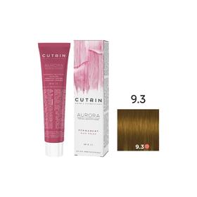 

Крем-краска для окрашивания волос Cutrin Aurora Permanent, тон 9.3 очень светлый золотистый блондин, 60 мл