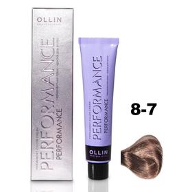 Крем-краска для волос Ollin Professional Performance, тон 8/7 светло-русый коричневый, 60 мл