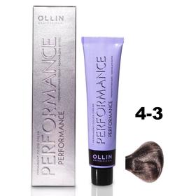 Крем-краска для окрашивания волос Ollin Professional Performance, тон 4/3 шатен золотистый, 60 мл