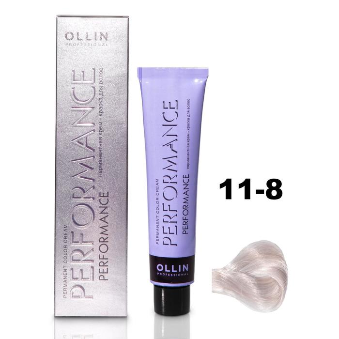 Крем-краска для волос Ollin Professional Performance, тон 11/8 специальный блондин жемчужный, 60 мл