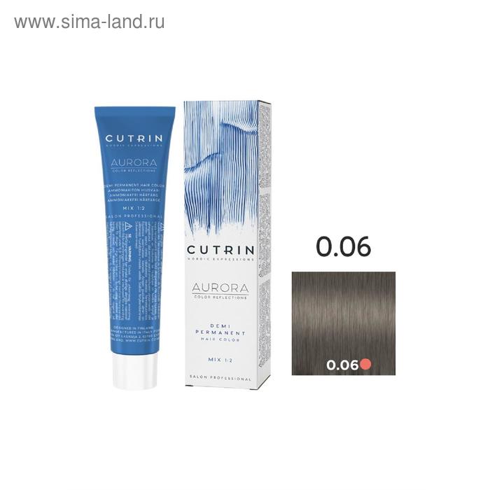 Краски для волос  Сима-Ленд Крем-краситель для окрашивания волос Cutrin Aurora Demi Permanent, тон 0.06 перламутр, 60 мл
