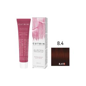 

Крем-краска для окрашивания волос Cutrin Aurora Permanent, тон 8.4 светлый медный блондин, 60 мл