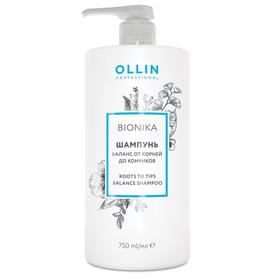 

Шампунь для ежедневного ухода Ollin Professional Bionika, баланс от корней до кончиков, 750 мл