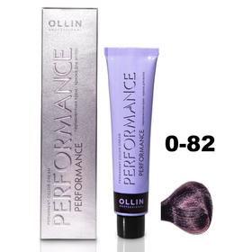 Крем-краска для волос Ollin Professional Performance, тон 0/82 сине-фиолетовый, 60 мл