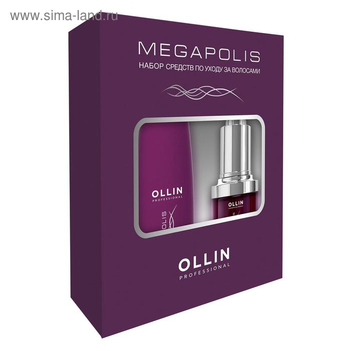 фото Косметический набор для ухода за волосами ollin professional megapolis: шампунь, 200 мл, сыворотка, 30 мл