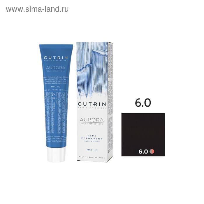 Краски для волос  Сима-Ленд Крем-краситель для окрашивания волос Cutrin Aurora Demi Permanent, тон 6.0 тёмный блондин, 60 мл