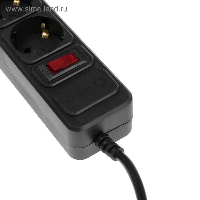 

Сетевой фильтр 5bites SP5B-110 5S, 5 розеток, 1 м, 10 А, 3х0.75 мм2, с выкл., черный