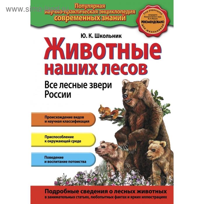 Животные наших лесов. Все лесные звери России. Школьник Ю.К. животные наших лесов все лесные звери россии юлия константиновна