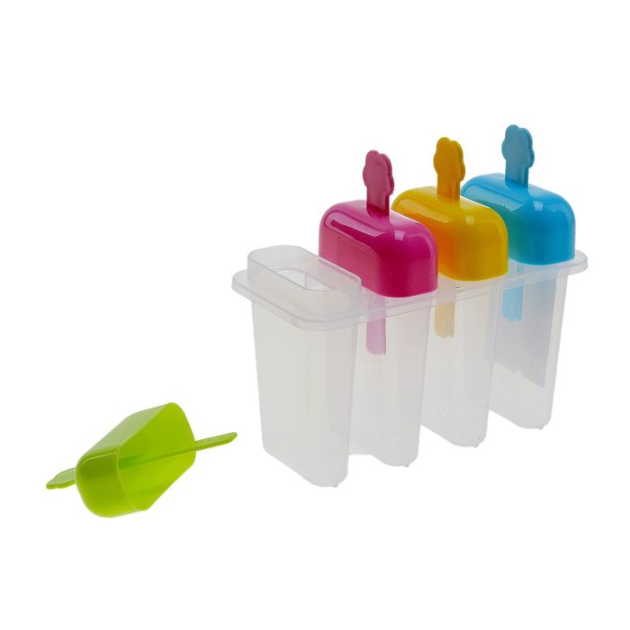 Форма для мороженого "Радуга", 4 ячейки 80 мл, цвета МИКС