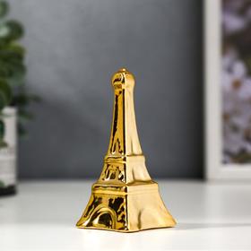 Сувенир керамика 'Эйфелева башня' золото 9,5х4х4 см Ош