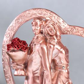 Сувенир полистоун "Свидание у сердца" золото с красным 22х14х10 см от Сима-ленд