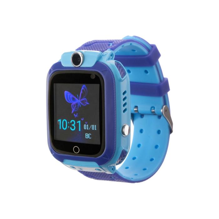 фото Смарт-часы prolike plsw12bl, детские, цветной дисплей 1.44", ip67, 400 мач, голубые