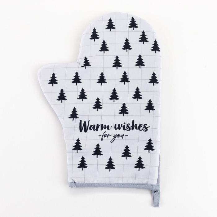 Варежка-прихватка "Warm wishes" 20х28см,35% х/л,65% п/э, МИКС