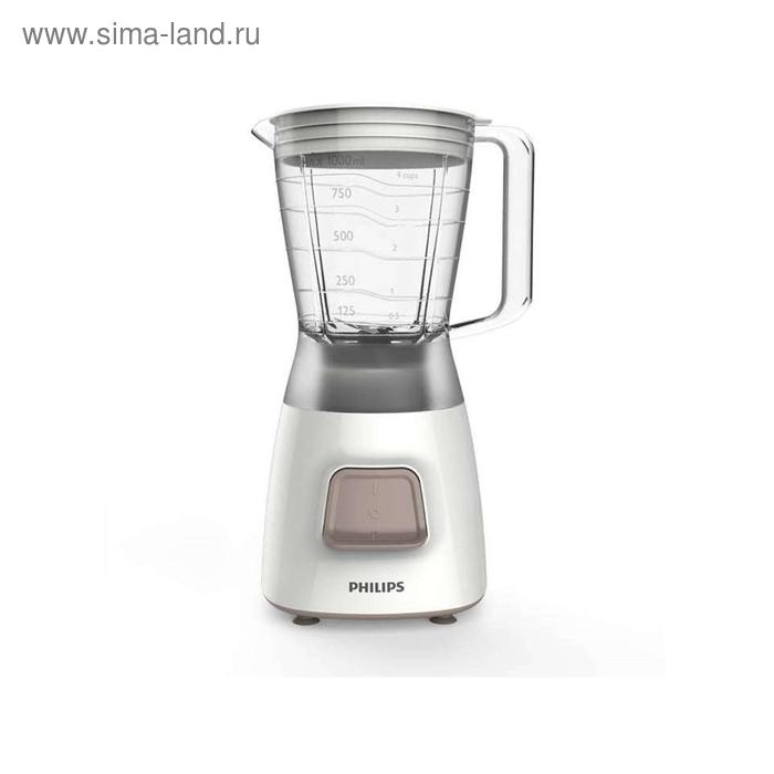 Блендер Philips HR2052/00, стационарный, 450 Вт, 1.25 л, 1 скорость, импульс, белый