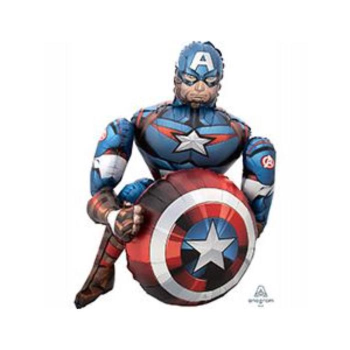 Шар фольгированный 39 «Мстители. Капитан Америка», ходячий шар фольгированный капитан америка мстители