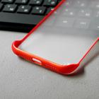 Чехол для iPhone 11, прозрачный, с окантовкой, красный - Фото 3