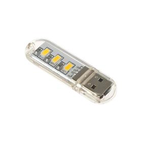 

Светильник светодиодный LuazON СК-078, USB, 2.5 Вт, 3 диода, 200 Лм, 3000 К, теплый белый