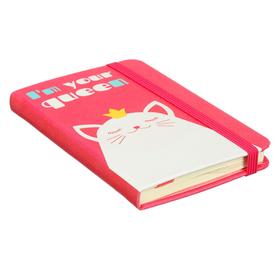 

Блокнот А6, 96 листов MEOW! "Дизайн 4", интегральная обложка, искусственная кожа, ляссе, тонированный блок 70 г/м2