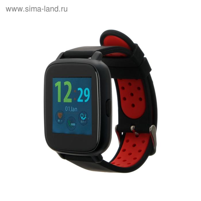 фото Смарт-часы jet sport sw-5, цветной дисплей 1.44", bluetooth 4.0, ip68, красные