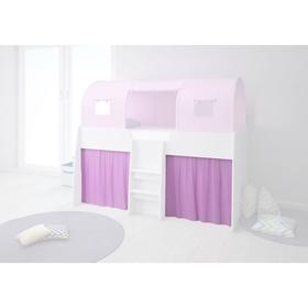 Шторки для кровати-чердака Polini kids Simple 4100, цвет розовый Ош