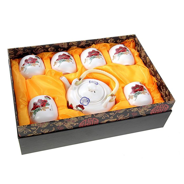 Набор для чайной церемонии 7 предметов "Май" (чайник 700 мл, чашка 70 мл)