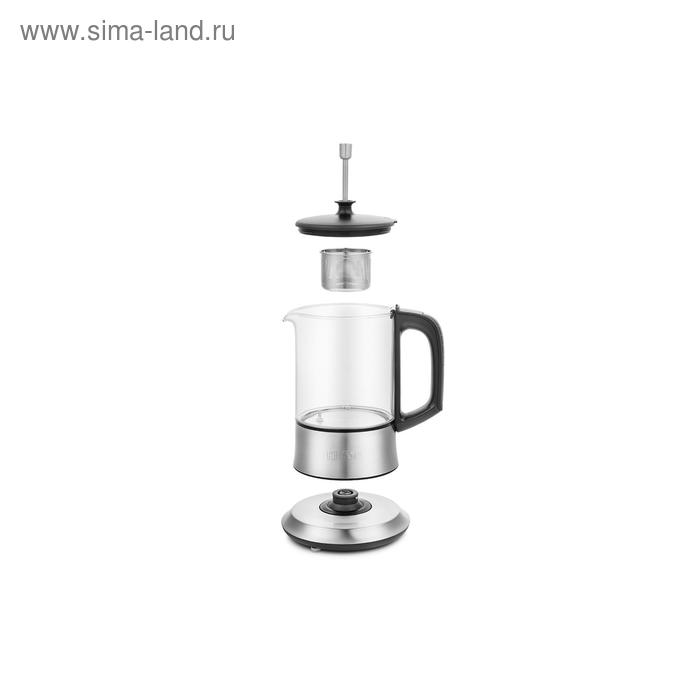 Купить Чайник электрический Kitfort KT-6108, 1100 Вт, 0.5 л, стекло, регулировка t°, серебристый Чайник электрический Kitfort KT-6108, 1100 Вт, 0.5 л, стекло, регулировка t°, серебристый
