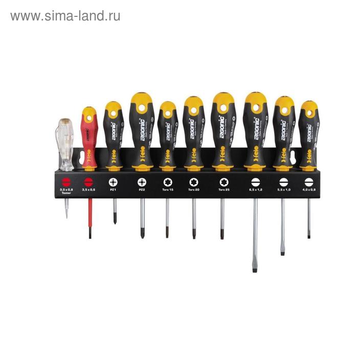 фото Набор отверток felo ergonic 40091043, отвертка vde и отвертка тестер, sl/pz/tx, 10 шт.