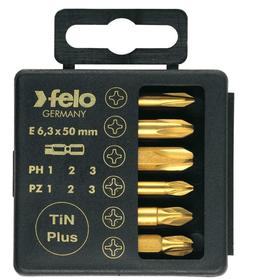 

Набор бит Felo 03291576, серия TiN, PZ/PH, 50 мм, в кейсе, 6 шт.