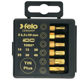 

Набор бит Felo 03691576, серия TiN, Tx, 50 мм, в кейсе, 6 шт.