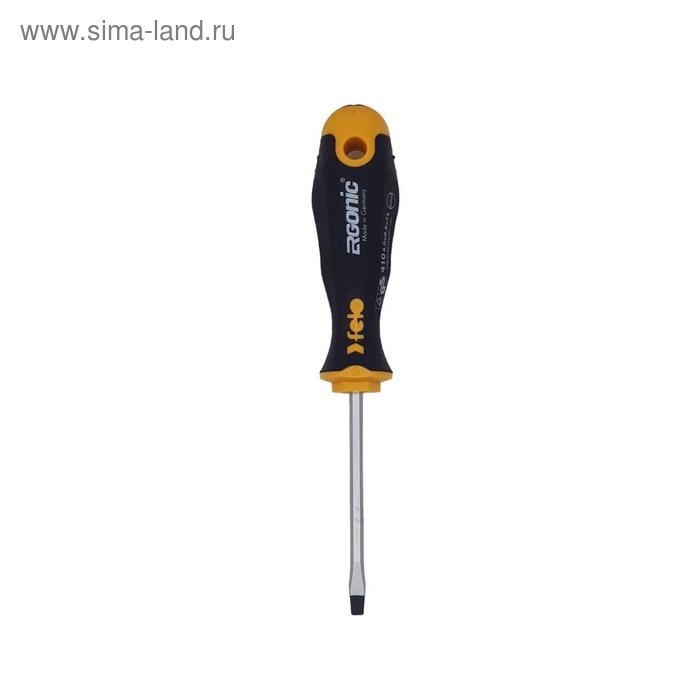 Отвертка Felo Ergonic 41004240, плоская шлицевая с шестигранным лезвием, SL 4x0.8