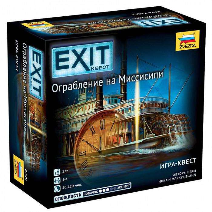 настольная игра exit квест ограбление на миссисипи Настольная игра «Exit. Ограбление на Миссисипи»