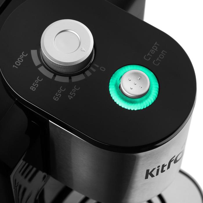 фото Термопот kitfort kt-2502, 2600 вт, 2.2 л, 4 режима, серебристо-чёрный