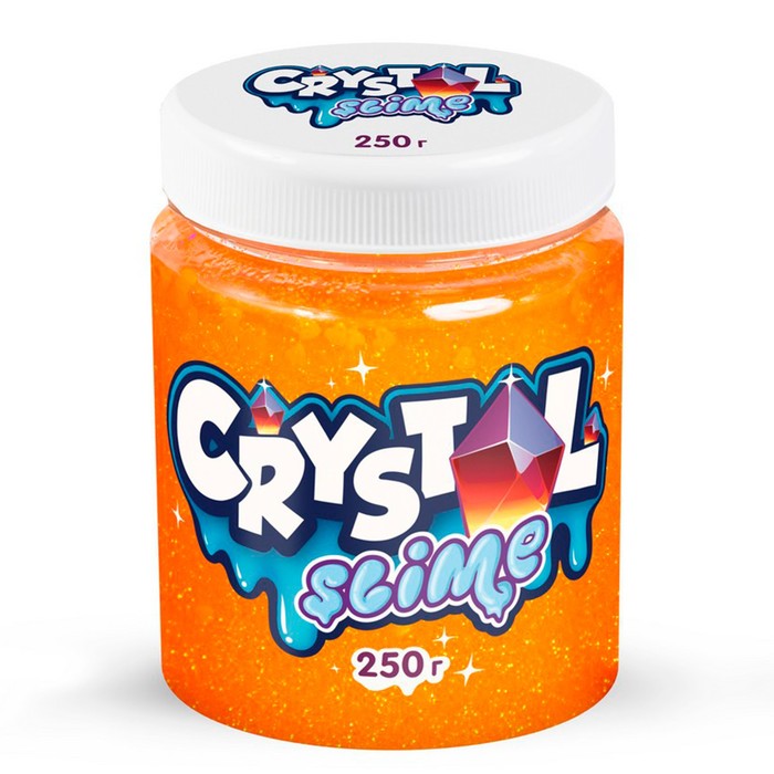 Слайм ТМ «Slime» Crystal slime, апельсиновый, 250 г слайм космический песок crystal slime голубой 250 г