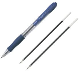 

Набор ручка шариковая автомат Pilot Super Grip, синяя, 0.7мм + 2 смен. стержня